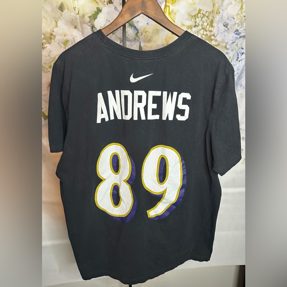 Men's Nike Mark Andrews Black Baltimore Ravens Player Name & Number T-Shirt XL - Picture 7 of 7